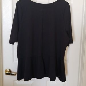 Lane Bryant Tops - LANE BRYANT NWOT BLACK PONTE KNIT PEPLUM TOP Lane Bryant Tops - LANE BRYANT NWOT BLACK PONTE KNIT PEPLUM TOP